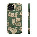 Botanical Journal Pattern iPhone Case | MagSafe Compatible Impact-Resistant Protective Cover