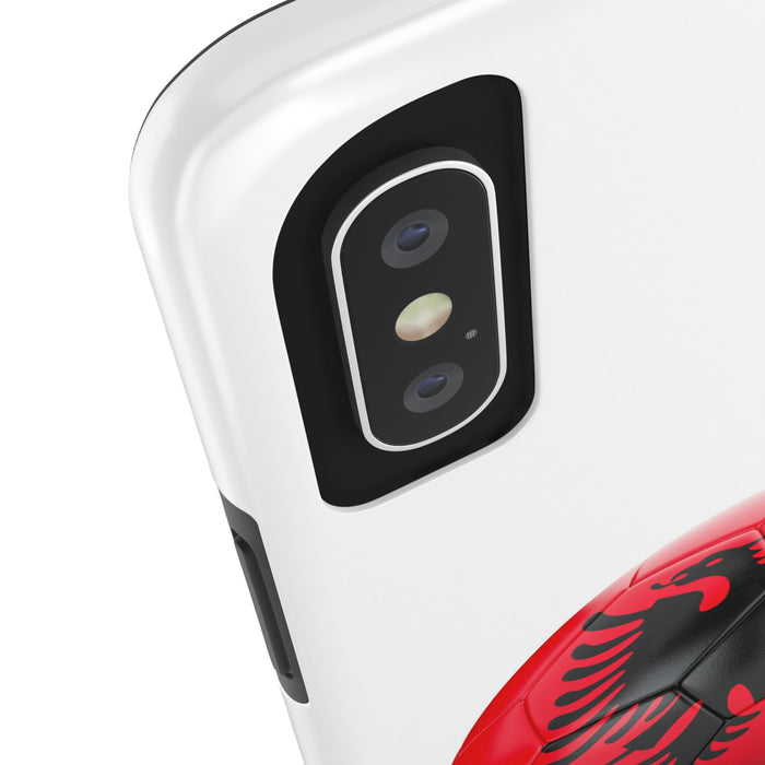 Tough Phone Cases with Albanian soccer flag