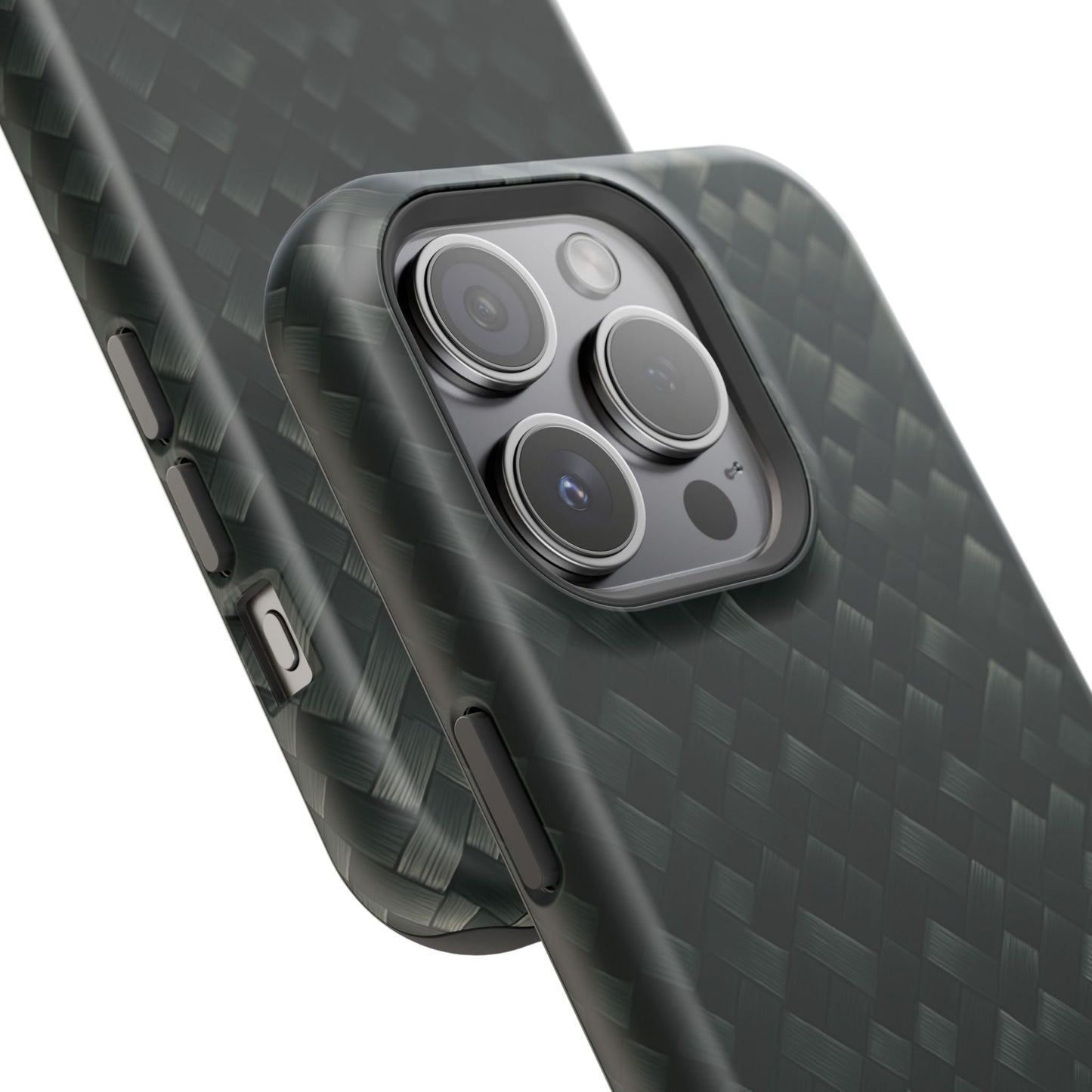 Dark Carbon Fiber Texture Magnetic Impact-Resistant iPhone Case | MagSafe compatible  Shamo's