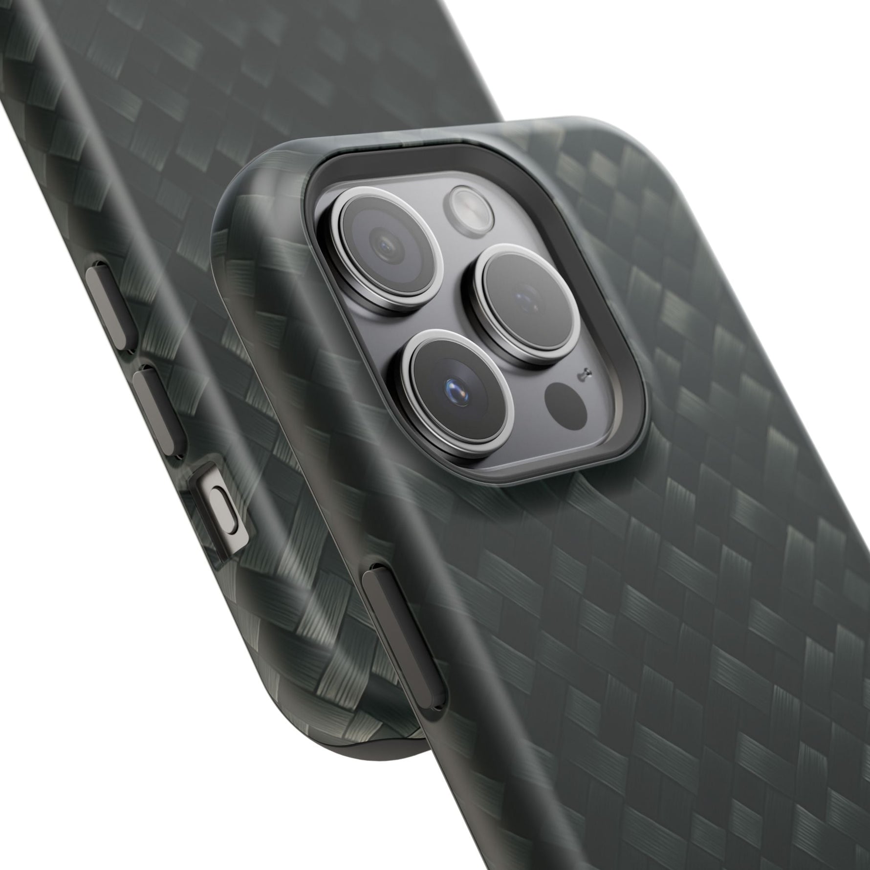 Dark Carbon Fiber Texture Magnetic Impact-Resistant iPhone Case | MagSafe compatible  Shamo's