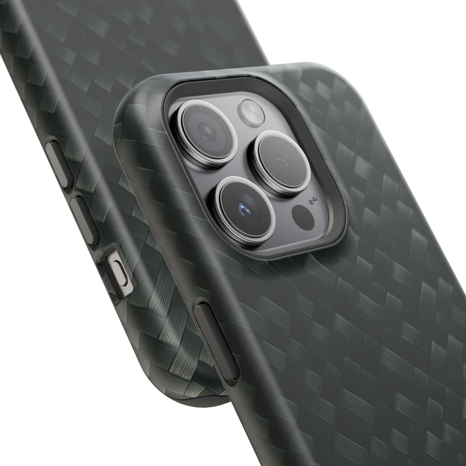 Dark Carbon Fiber Texture Magnetic Impact-Resistant iPhone Case | MagSafe compatible  Shamo's