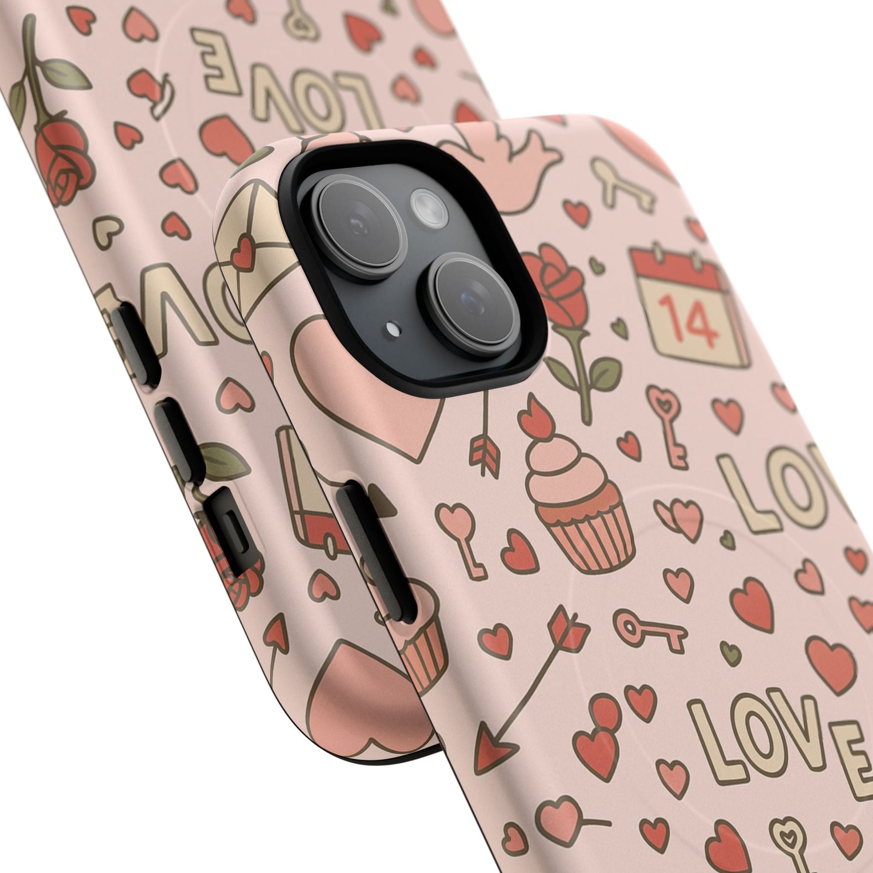 Sweet Love Pattern iPhone Case (MagSafe compatible)  Shamo's