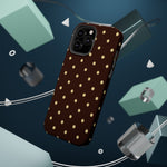 Polka Dot iPhone Case — Brown & Cream Protective Cover with MagSafe compatibility  Shamo's