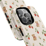 Strawberry Teddy iPhone Case with MagSafe