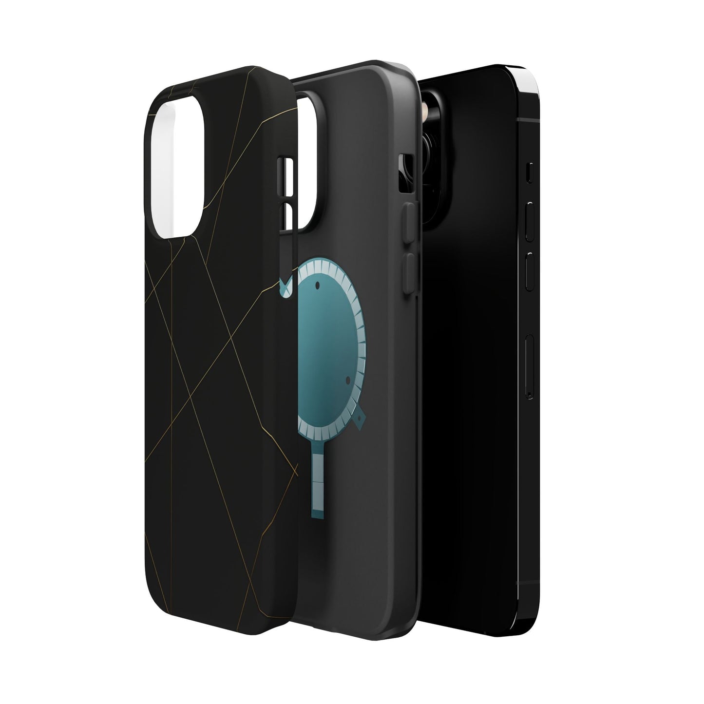 Black Geometric Design iPhone Case | MagSafe  Shamo's
