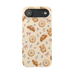 Slanke iPhone-hoes — knus bak- en teddybeerpatroon (recept, hert, knopen)