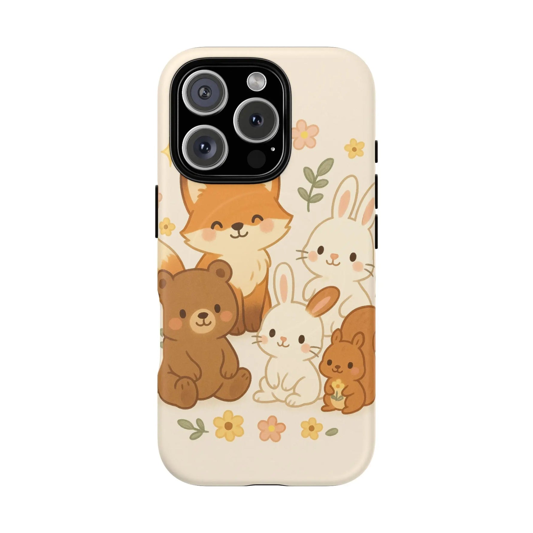 Forest Friends iPhone Case — Fox, Bear & Bunny Design. with MagSafe - Shamo's