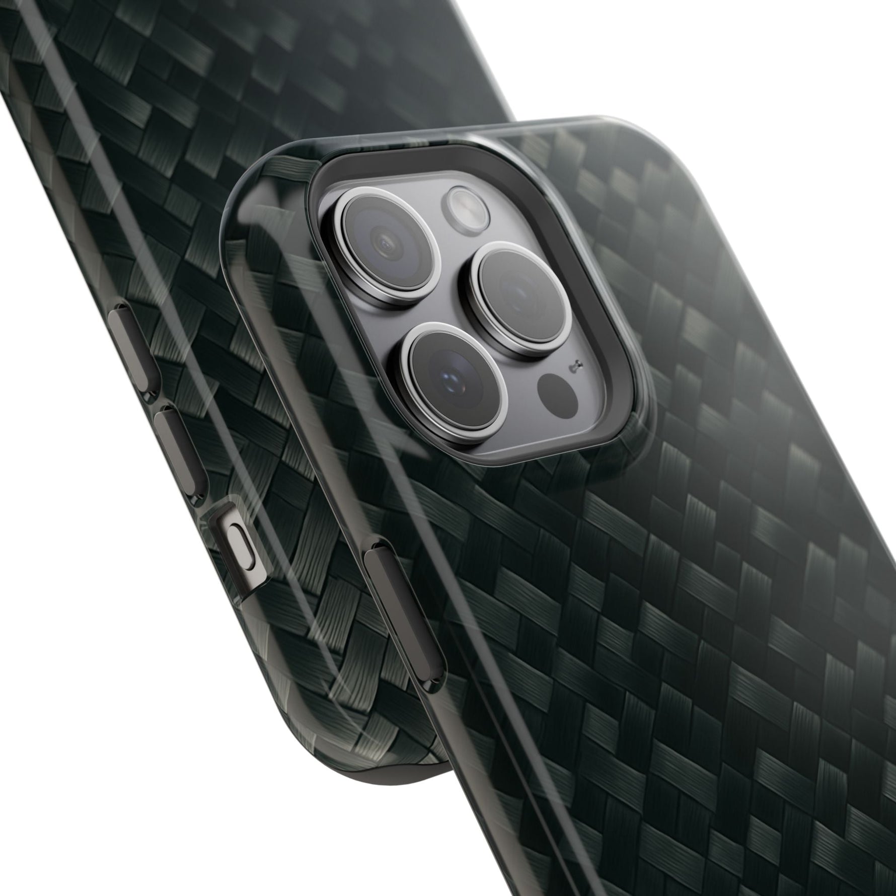 Dark Carbon Fiber Texture Magnetic Impact-Resistant iPhone Case | MagSafe compatible  Shamo's