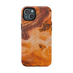 iPhone-Hülle aus bernsteinfarbenem Achatmarmor – kompatibel mit MagSafe