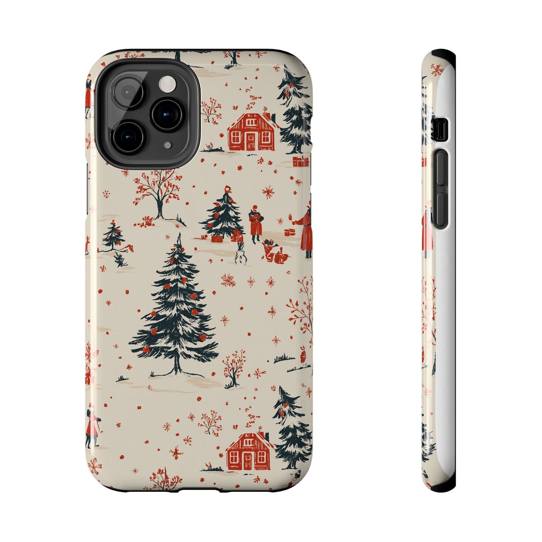 Winter Village Holiday Tough iPhone Case — Vintage Holidays & Snow Scene  Shamo's iPhone 11 Pro