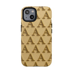 Gold Monogram 'A' iPhone Case with MagSafe - Shamo's
