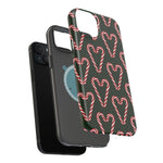 Candy Cane Heart MagSafe Impact-Resistant iPhone Case  Shamo's
