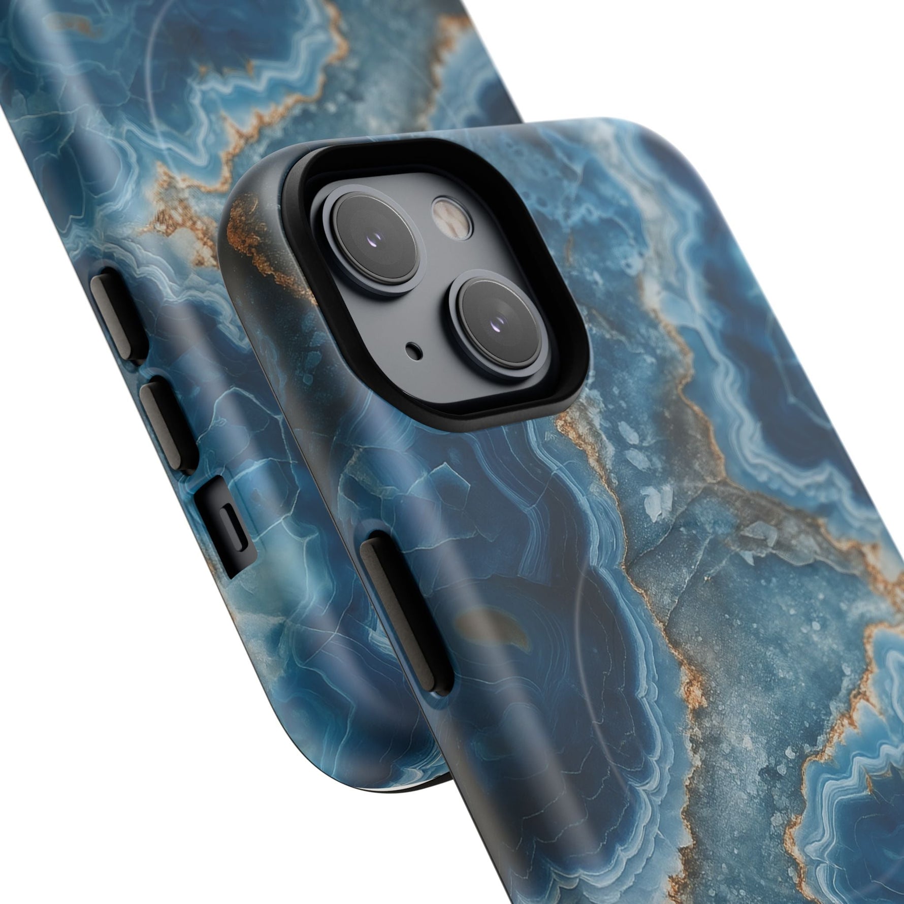 Blue Agate Marble iPhone Case —with MagSafe  Shamo's