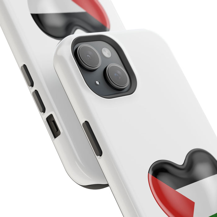 MagSafe Tough Cases with Palestinian flag in heart shape