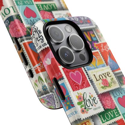 Vintage Romantic Love Stamp iPhone Case | Tough Protection + MagSafe  Shamo's