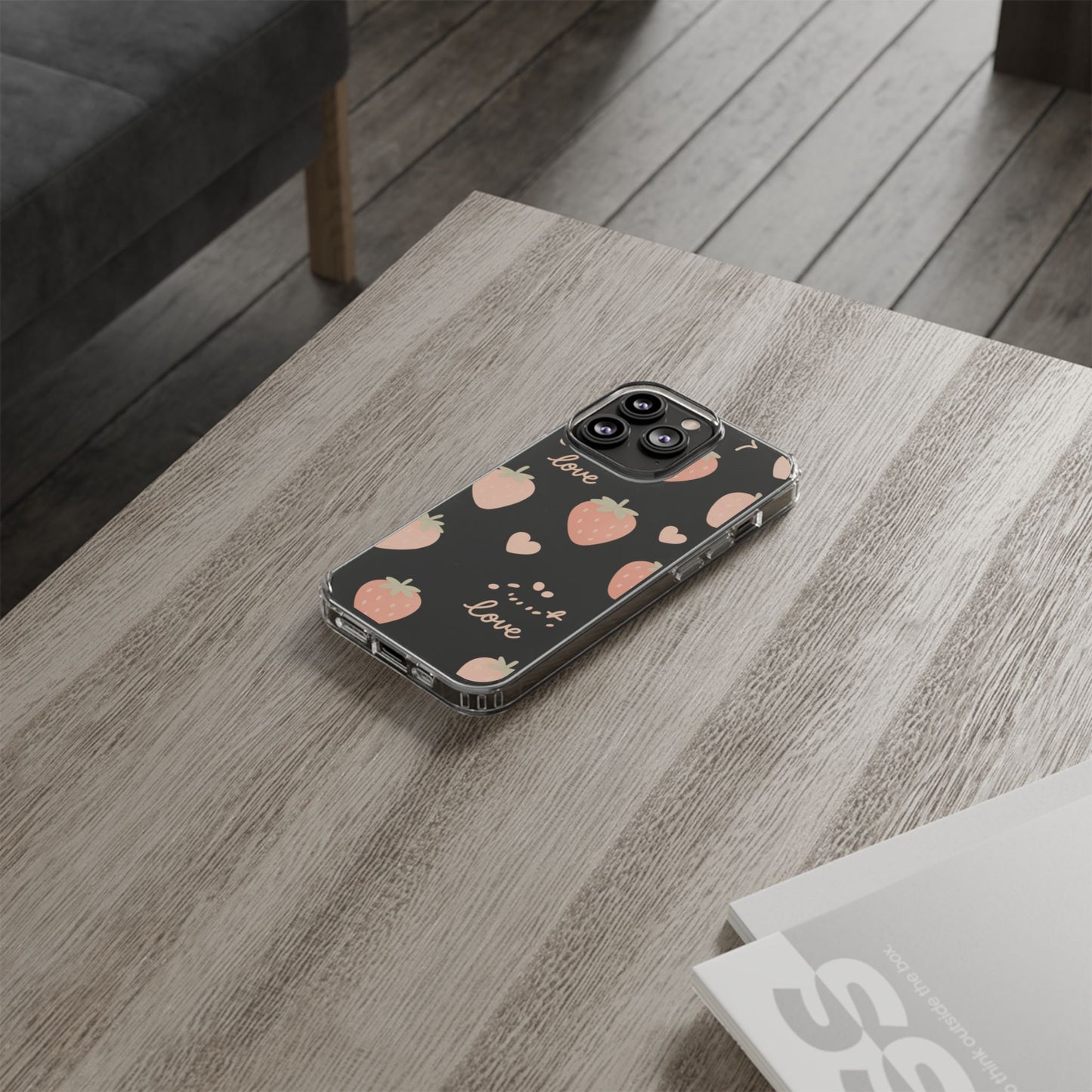 Sweet Love Strawberry Clear iPhone Case | MagSafe - Shamo's