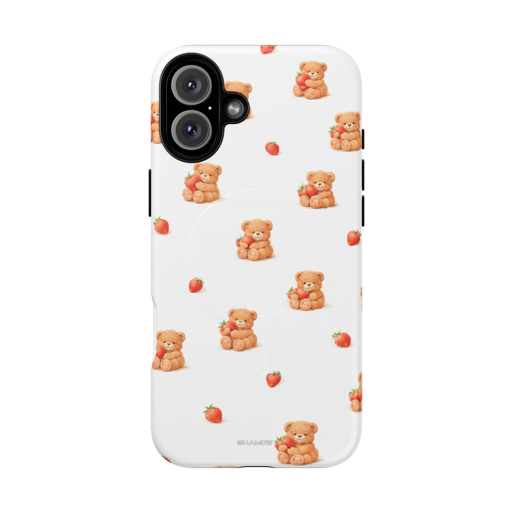 Strawberry Teddy iPhone Case with MagSafe