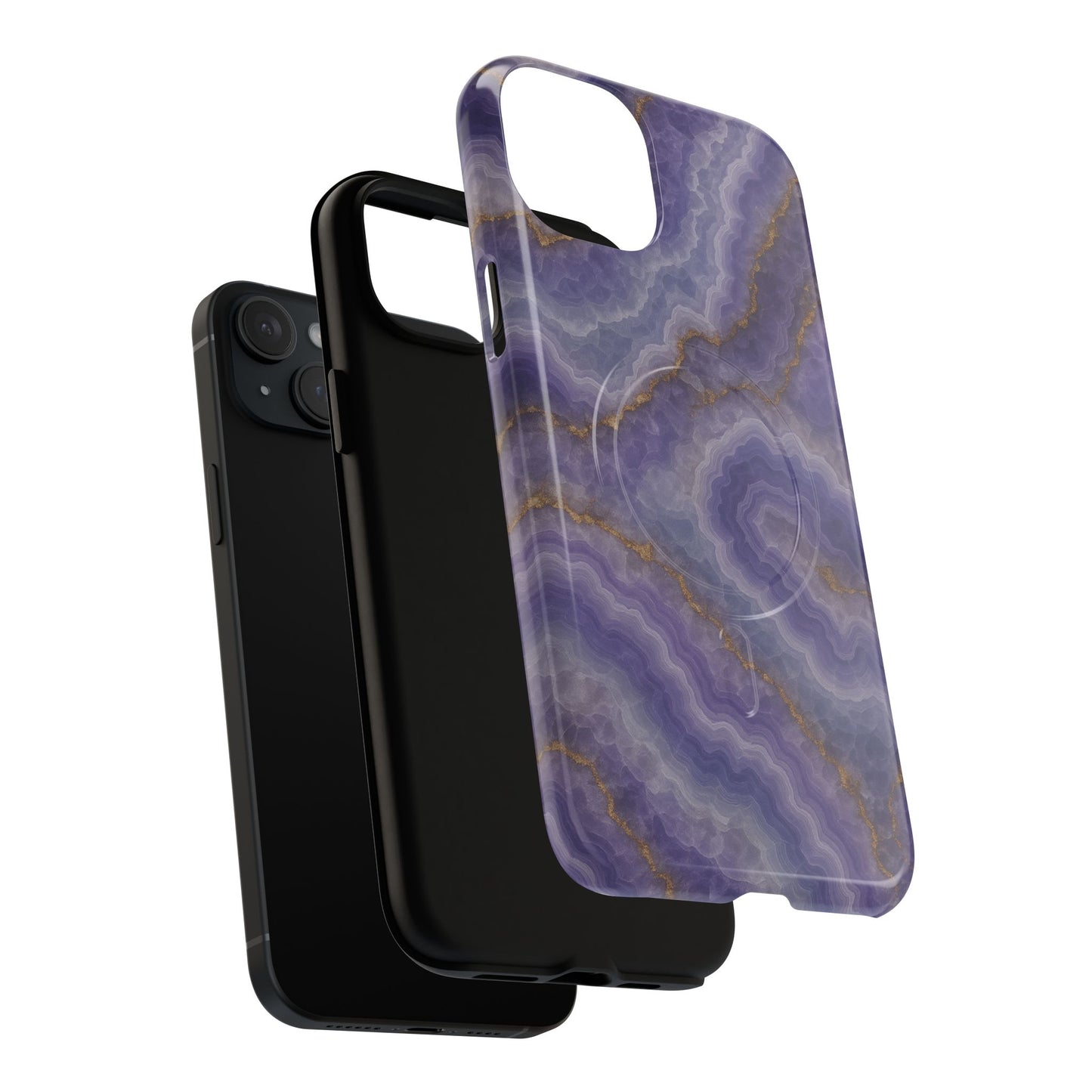 Purple Agate Marble iPhone Case with MagSafe - Shamo's