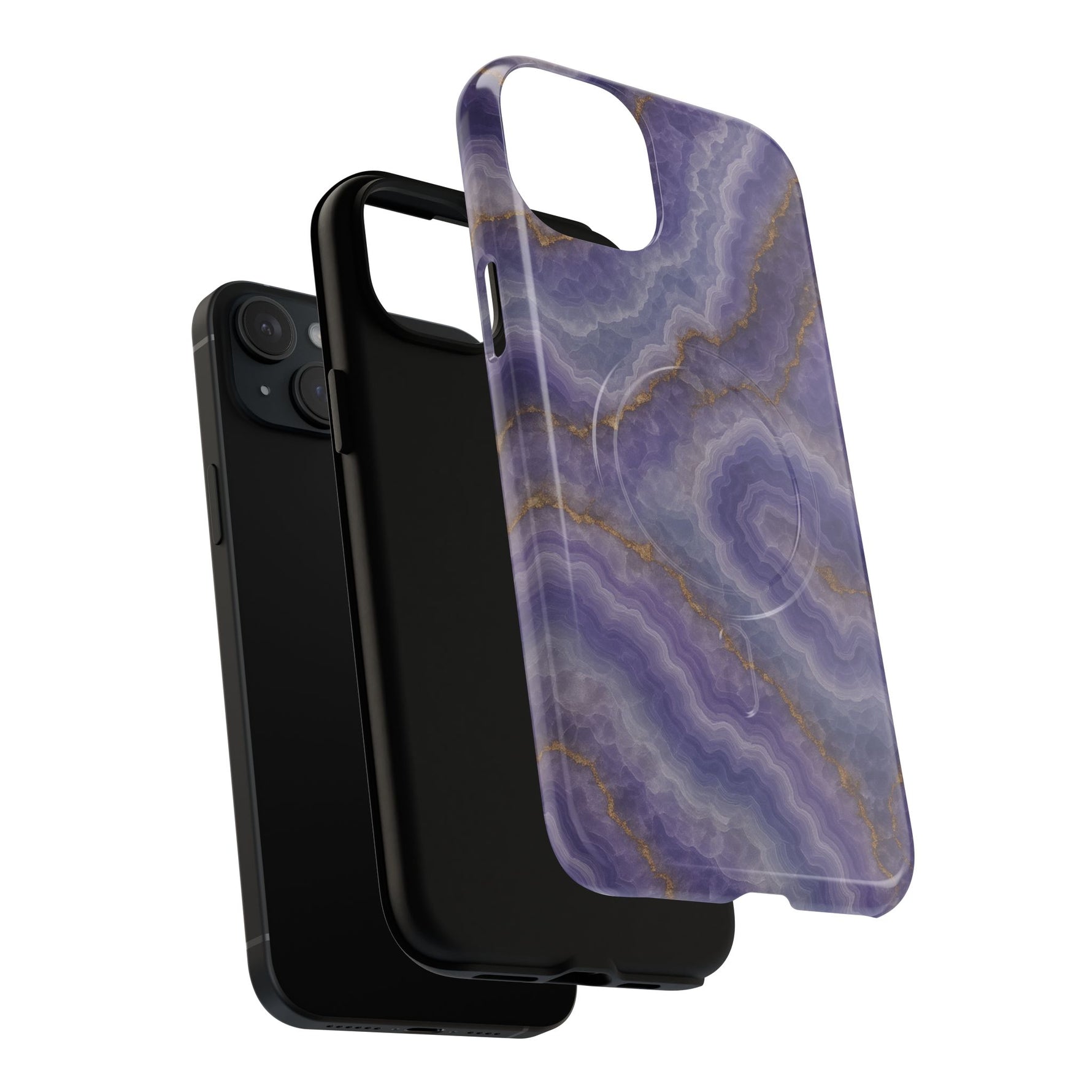 Purple Agate Marble iPhone Case with MagSafe - Shamo's