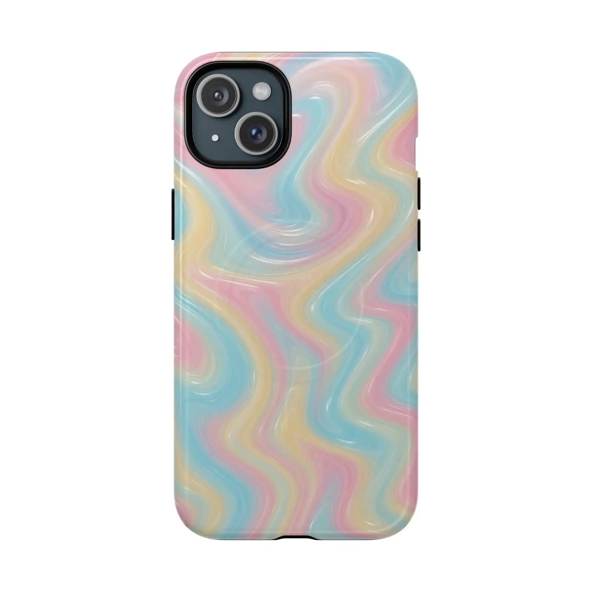Rainbow Marble Swirl iPhone Case with MagSafe - Shamo's