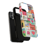 Vintage Romantic Love Stamp iPhone Case | Tough Protection + MagSafe