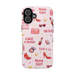 Boss Girl Cosmetic Pattern iPhone Case | MagSafe - iPhone 16 Plus / Glossy - Shamo's