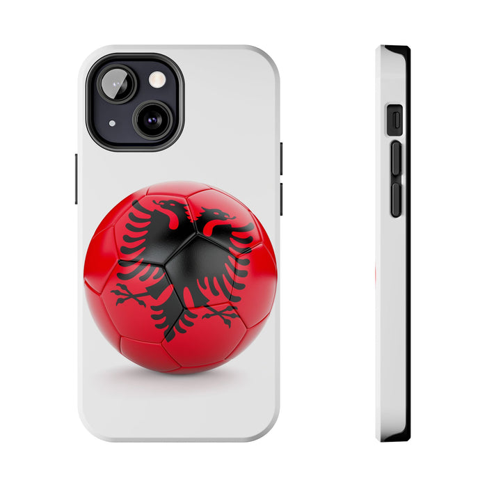 Tough Phone Cases with Albanian soccer flag