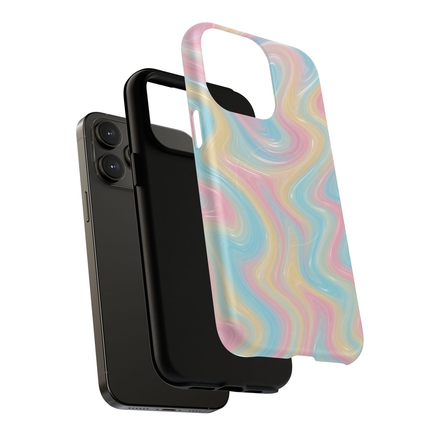 Rainbow Marble Swirl iPhone Case with MagSafe