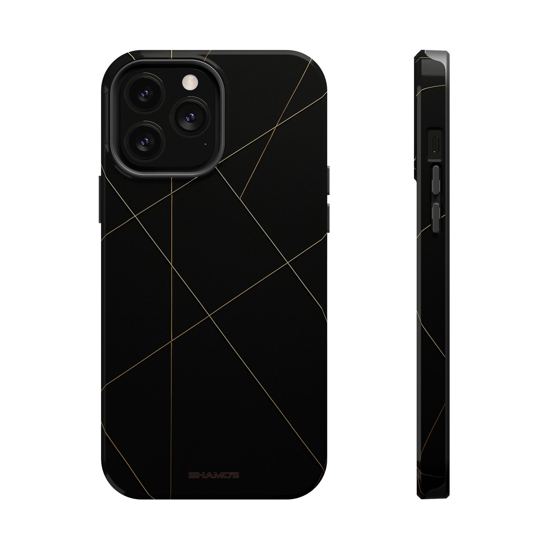Funda para iPhone con diseño geométrico negro | MagSafe
