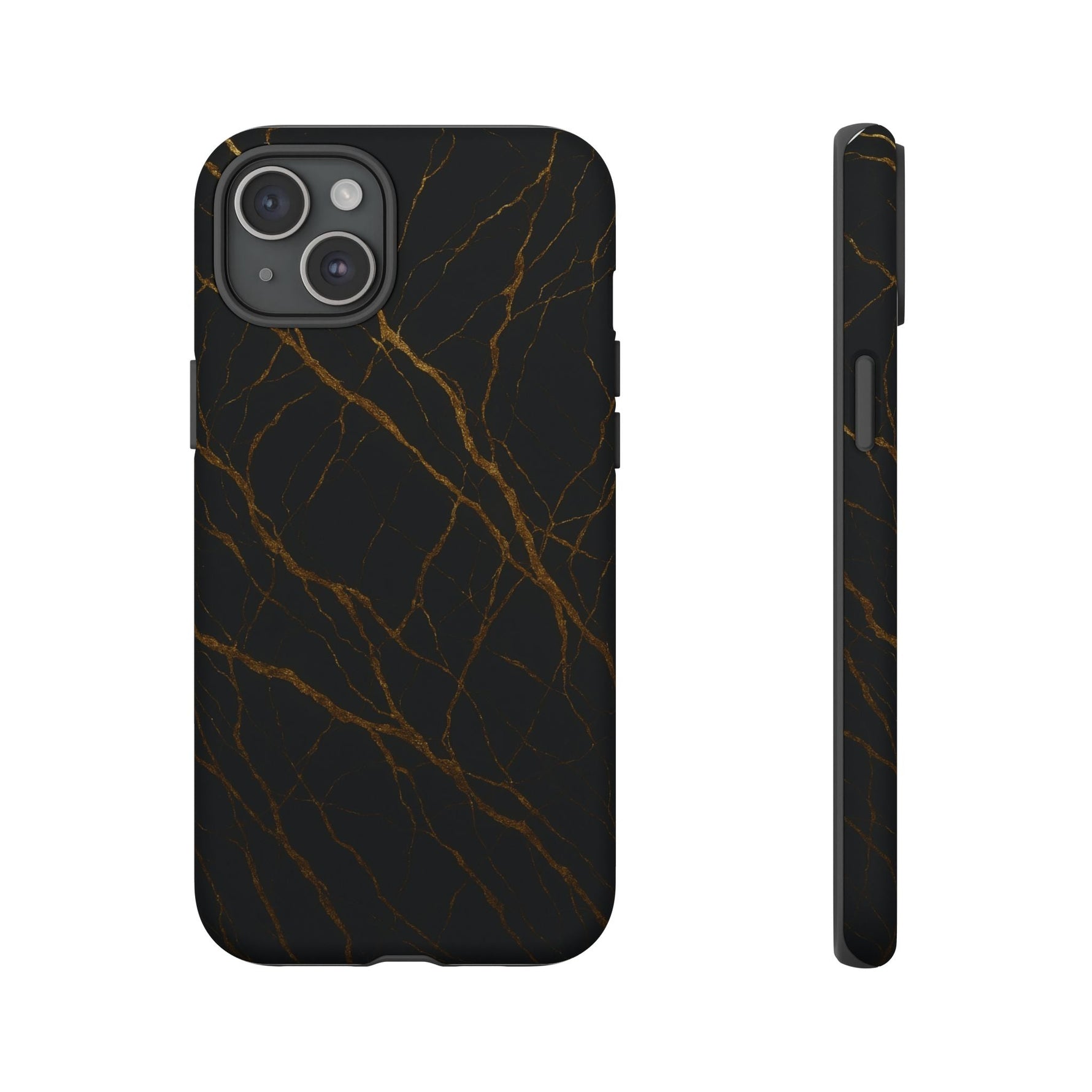Black Marble Tough iPhone Case  Shamo's iPhone 15 Plus / Matte