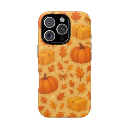 Autumn Harvest iPhone Case — Pumpkin & Haystack Fall with MagSafe - Shamo's