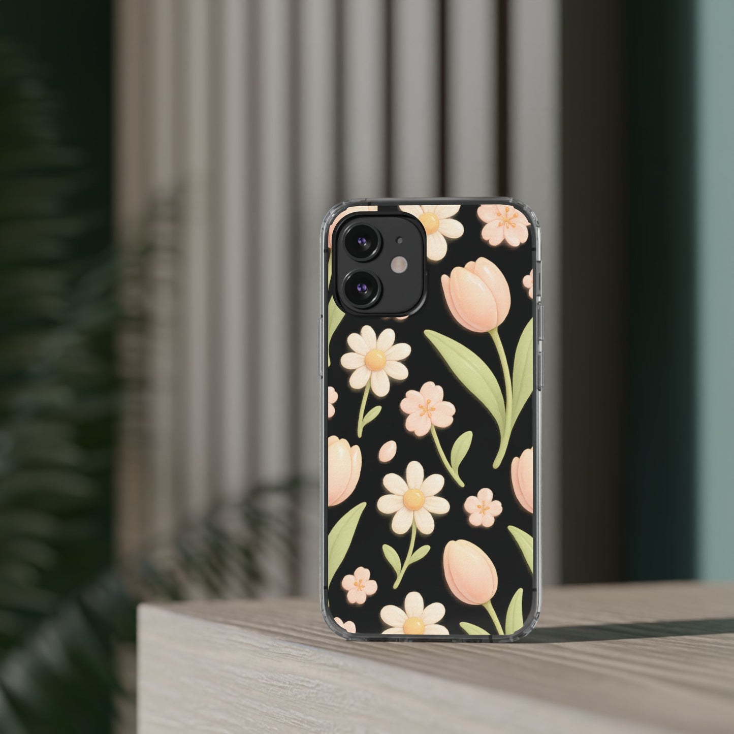 Floral Impact-Resistant Clear iPhone Case - Shamo's