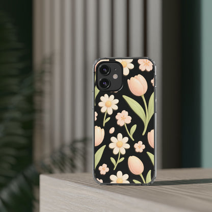Floral Impact-Resistant Clear iPhone Case - Shamo's