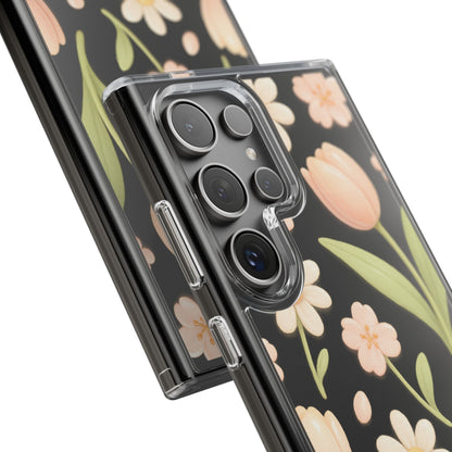Floral Impact-Resistant Clear iPhone Case