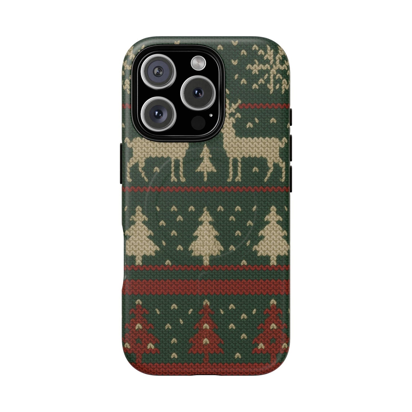 Holiday Knit Reindeer MagSafe Tough iPhone Case