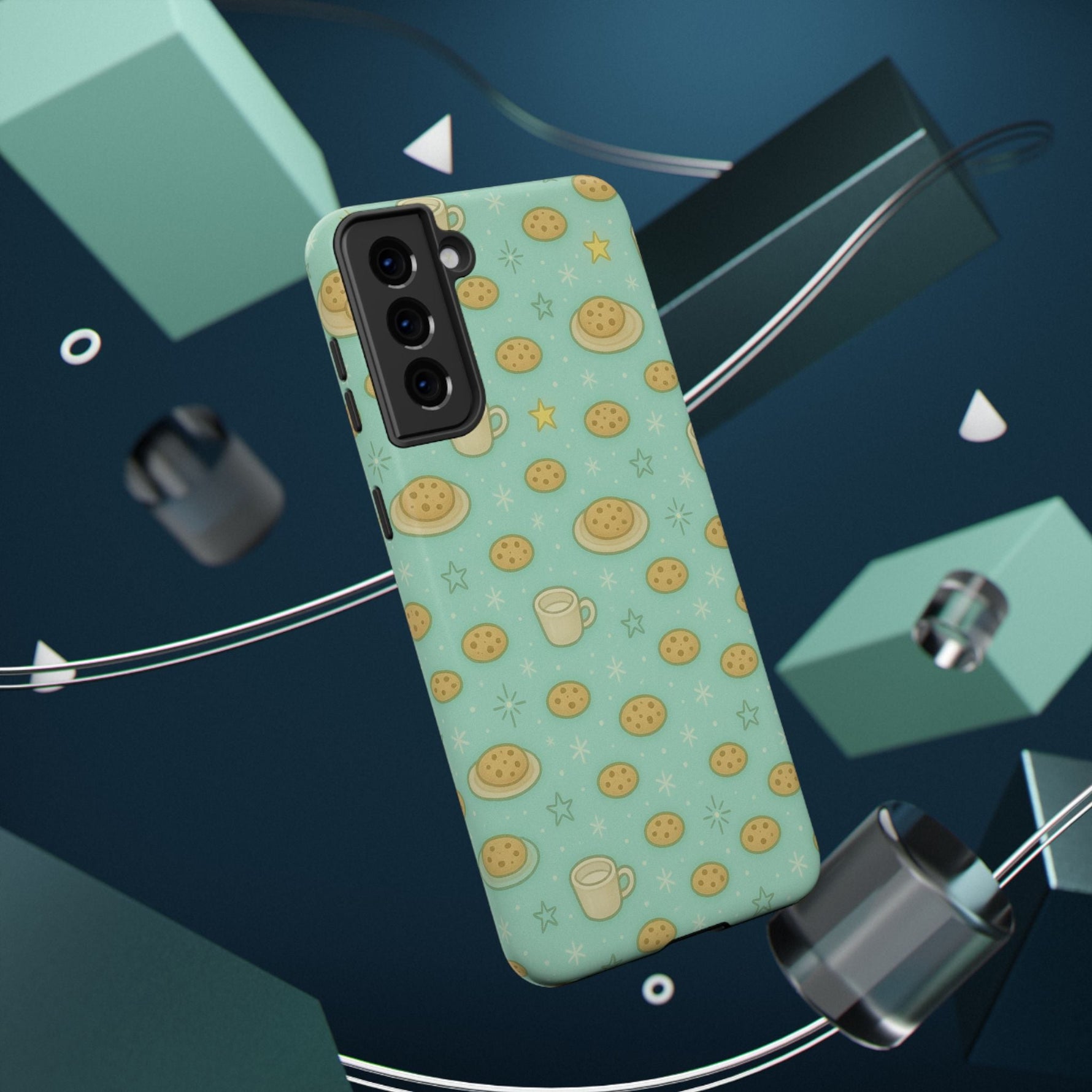 Cookie & Coffee Pattern Tough iPhone Case — Impact-Resistant  Shamo's