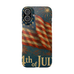 Fundas delgadas para teléfono con la inscripción 4 de julio para iPhone 17 y más