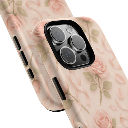 Blush Roses and Ribbons 3D iPhone Case | MagSafe