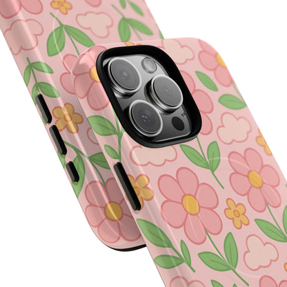 Floral Tough MagSafe Magnetic Phone Case - Stylish Protection for Your Device