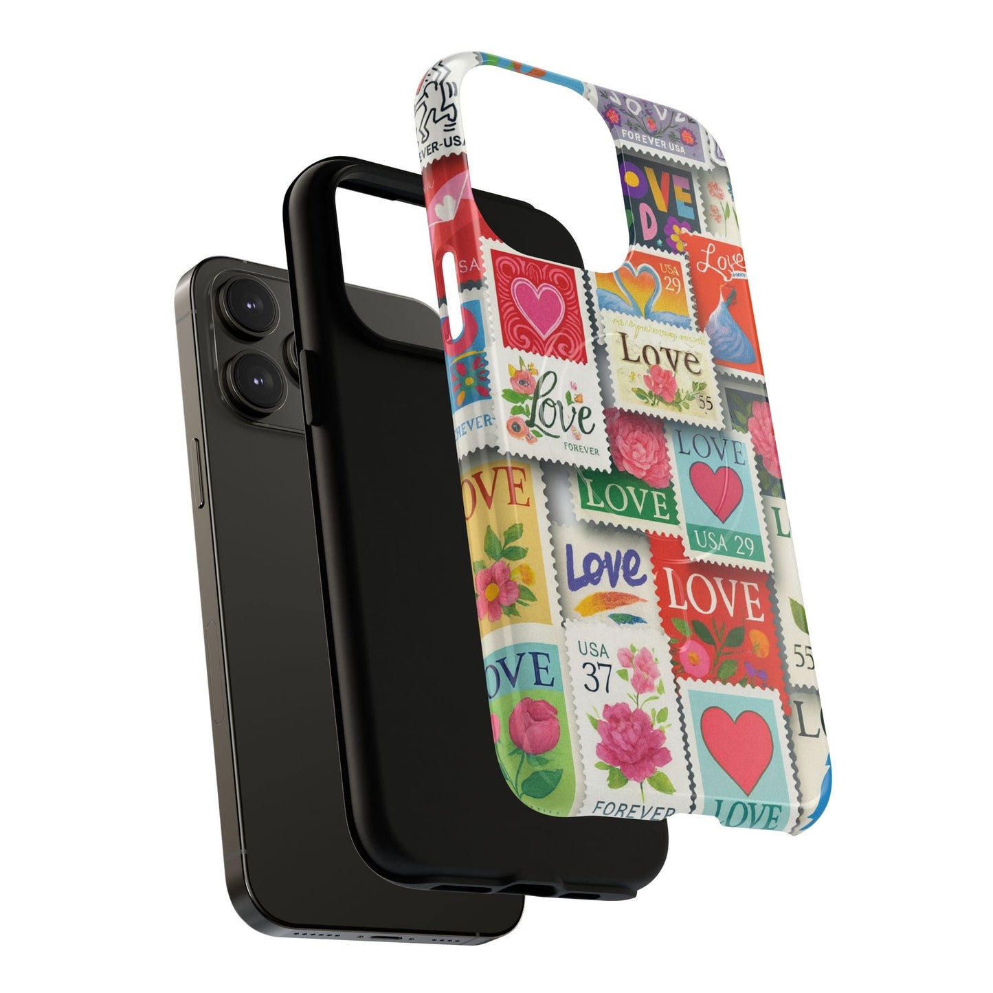 Vintage Romantic Love Stamp iPhone Case | Tough Protection + MagSafe  Shamo's