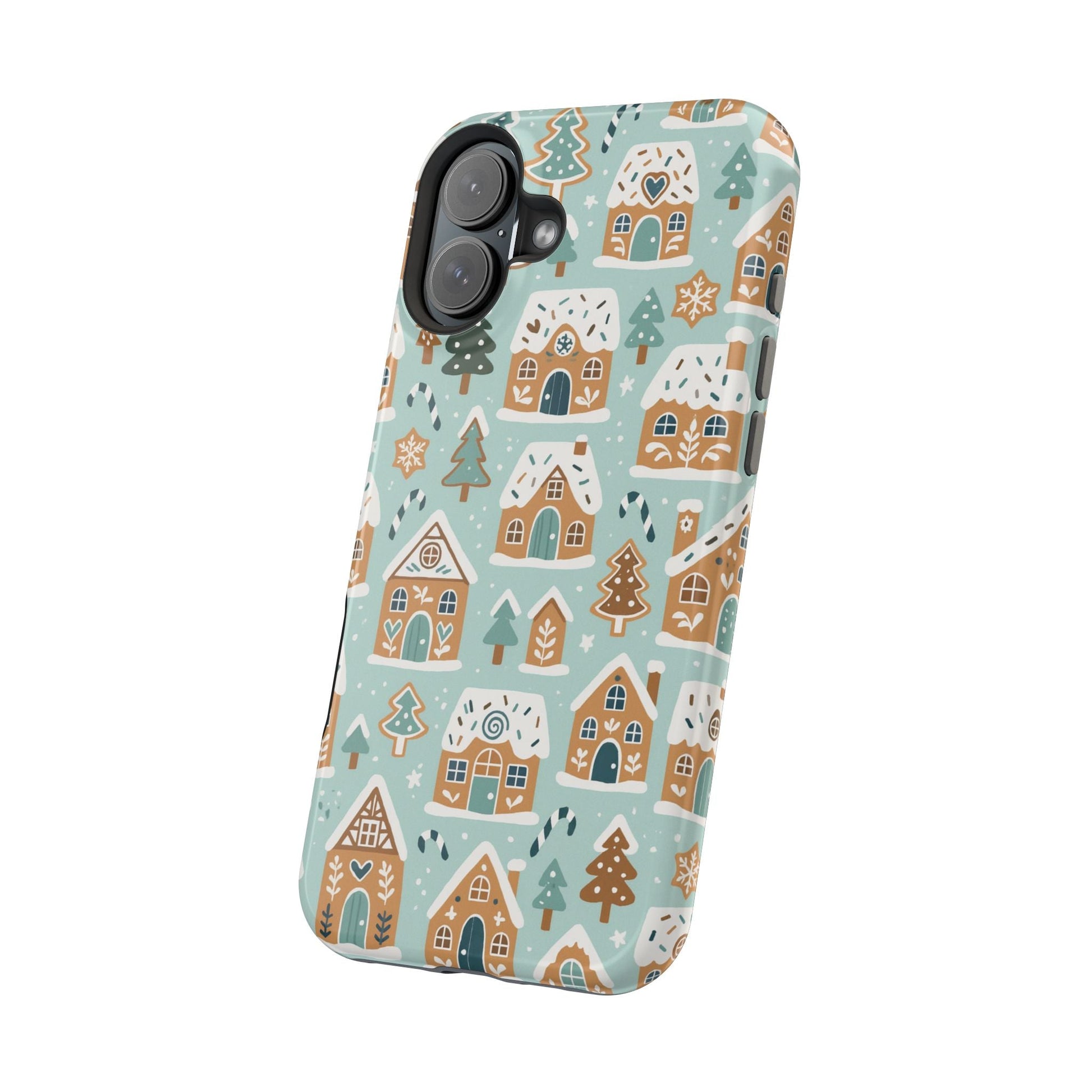Winter Gingerbread Village Holiday Theme iPhone Case with MagSafe compatibility  Shamo's