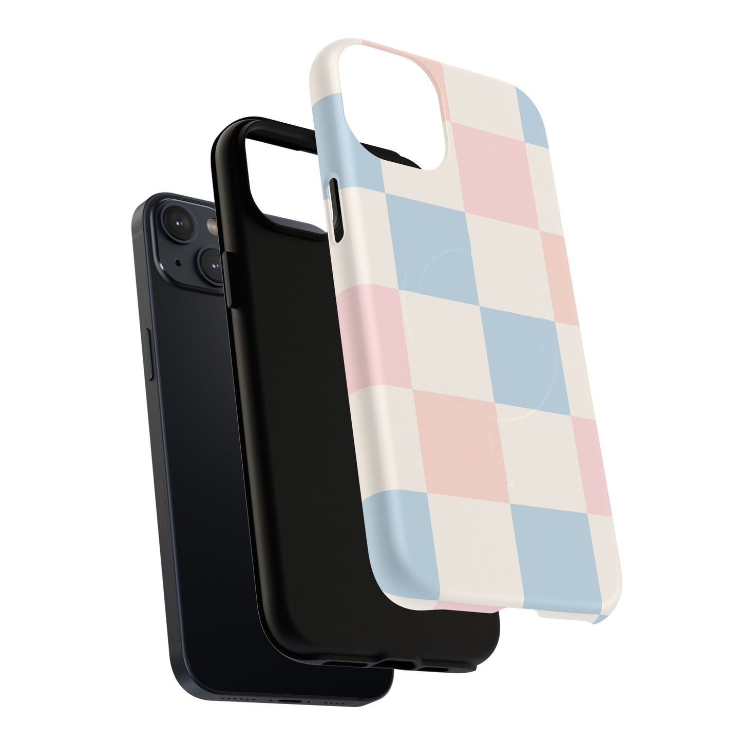 Pastel Checkerboard Pattern iPhone Cases - MagSafe