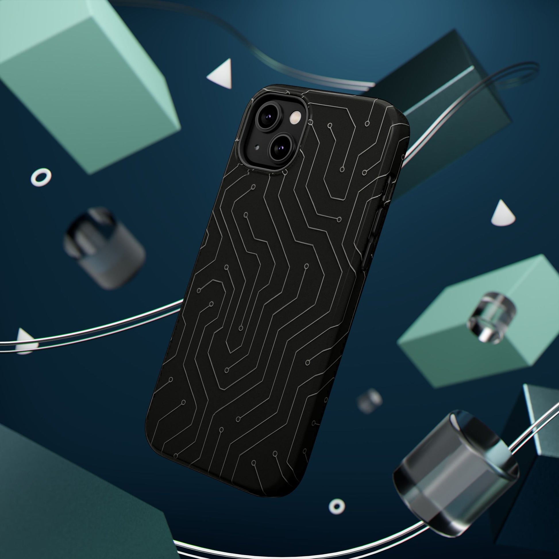 Black Circuit Board Design iPhone Case | MagSafe  Shamo's
