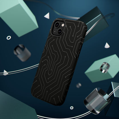 Black Circuit Board Design iPhone Case | MagSafe  Shamo's