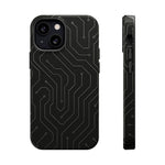 Black Circuit Board Design iPhone Case | MagSafe  Shamo's iPhone 13 Mini / Glossy