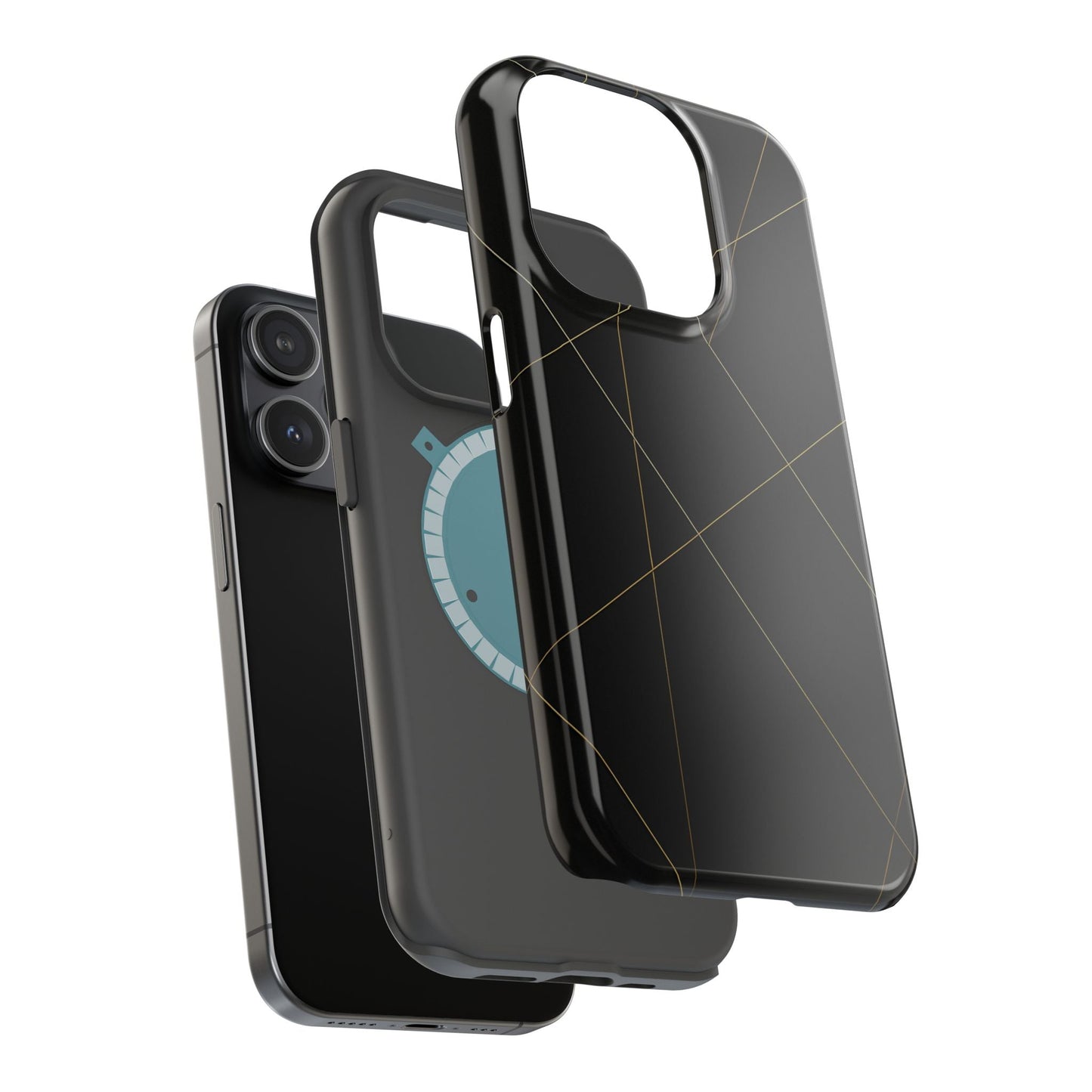 Black Geometric Design iPhone Case | MagSafe  Shamo's
