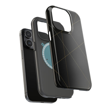 Black Geometric Design iPhone Case | MagSafe  Shamo's