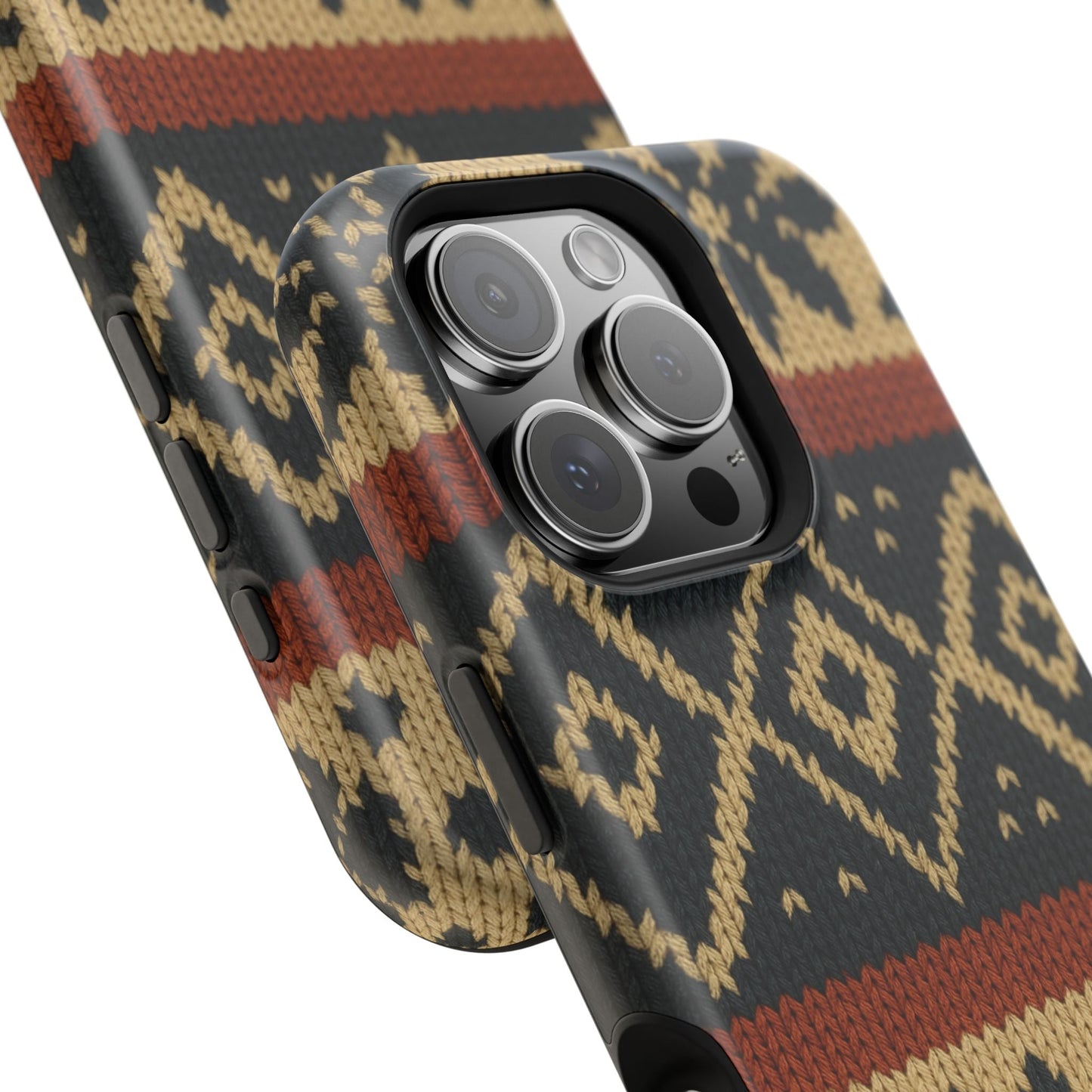 Nordic Knit Pattern MagSafe Impact-Resistant iPhone Case