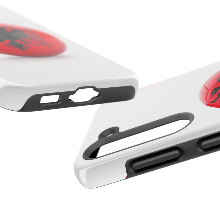 Tough Phone Cases with Albanian soccer flag