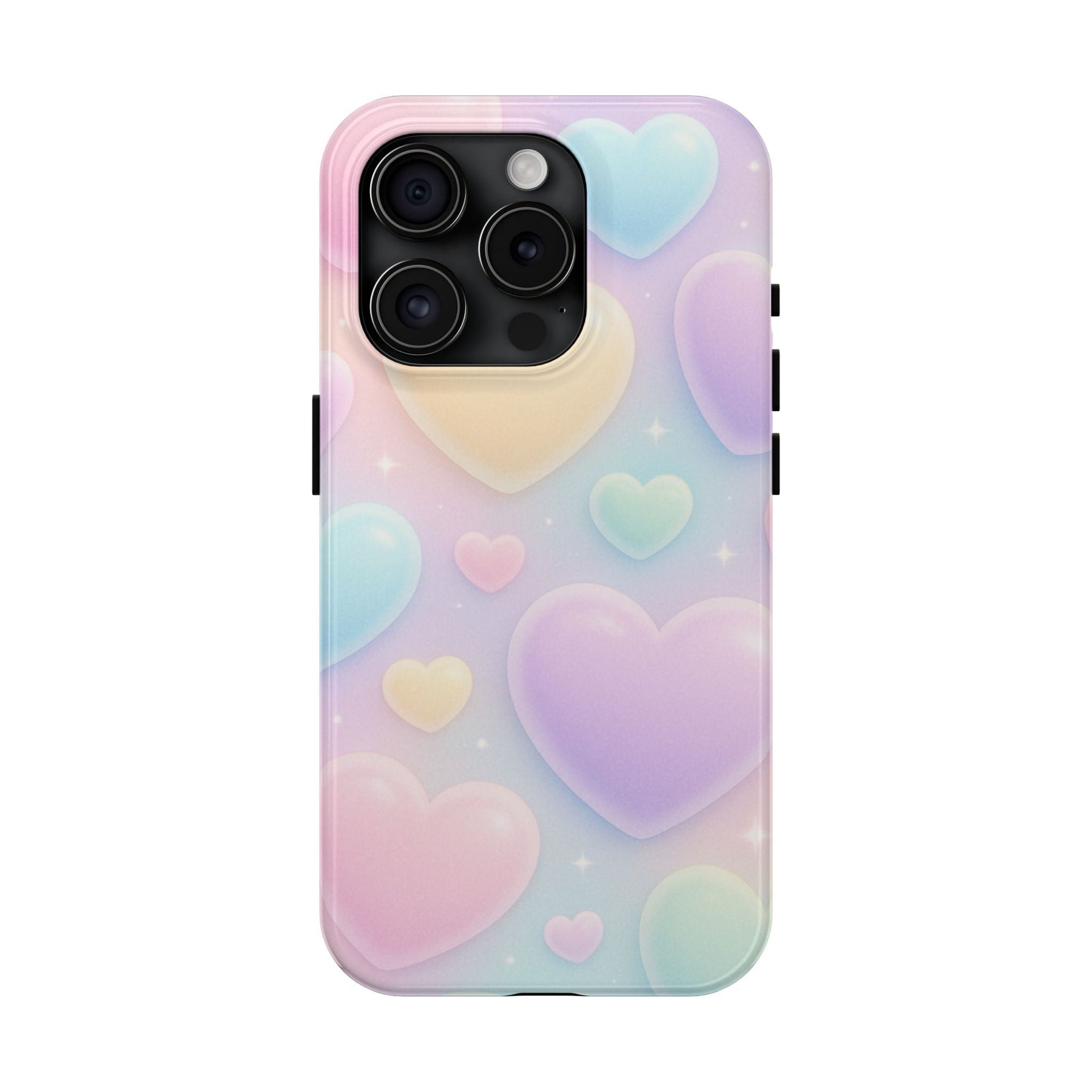 Cute Rainbow Hearts Phone Case  Shamo's iPhone 15 Pro